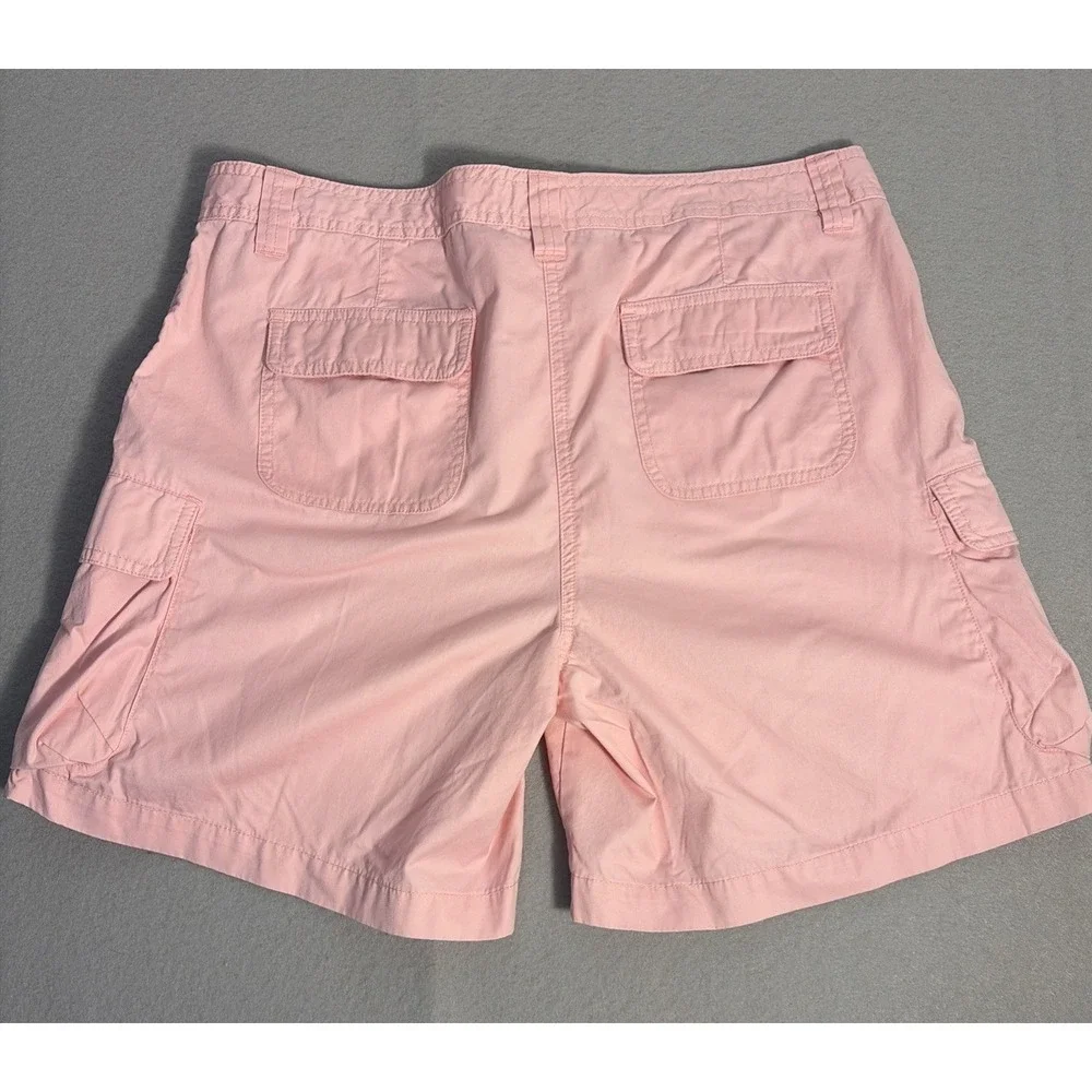 J Crew Women's Low Fit Pink Cotton Cargo Shorts  7 In Inseam, Relaxed Resort